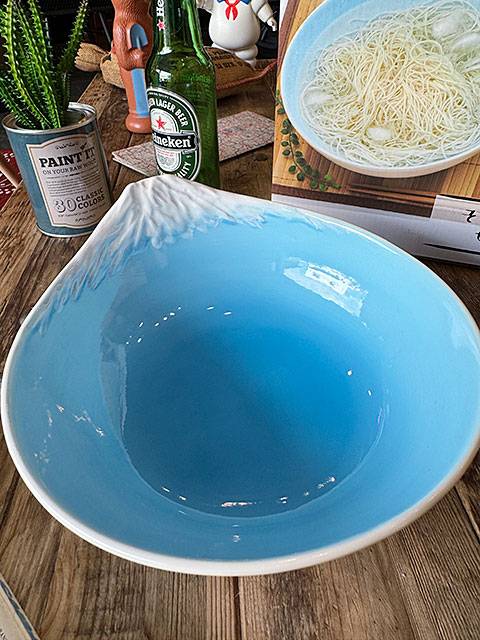 絶景を眺めながらすする素麺　富士山　そうめん鉢セット　陶器製　そうめん鉢+そばちょこのセット ■ アメリカン雑貨 アメリカ雑貨 爆買 |  | 02