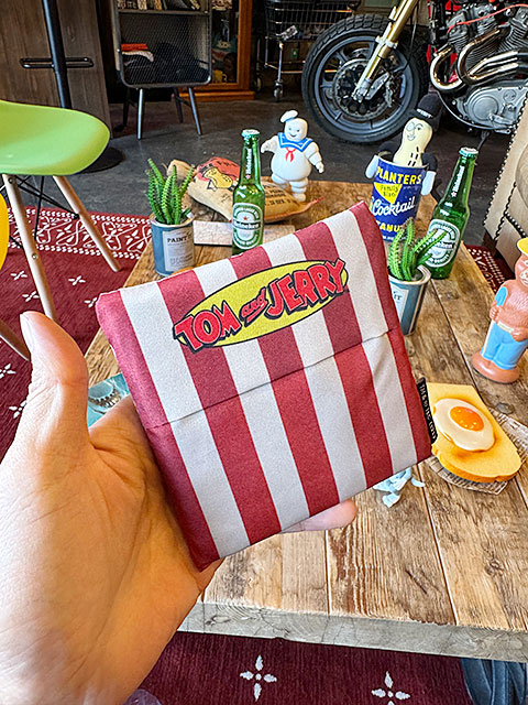 トムとジェリー　ヴィンテージストライプ　エコバッグ　（収納ポーチ付き）　■　アメリカン雑貨　アメリカ雑貨 |  | 07