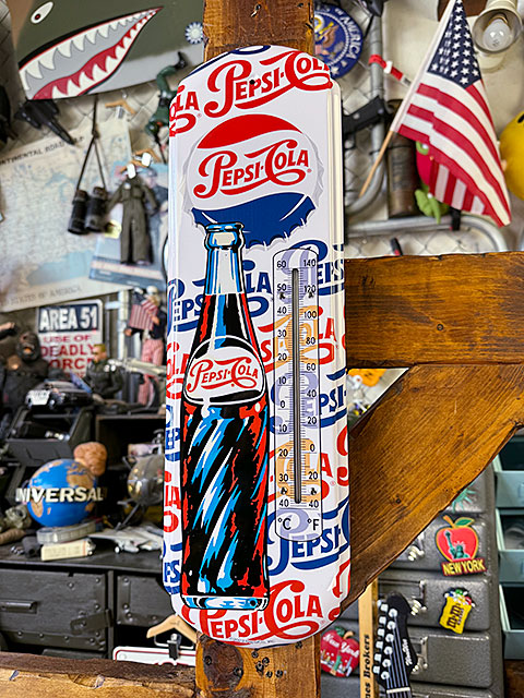 Vintage】PEPSI COLA ストロー ディスペンサー ガラスケース