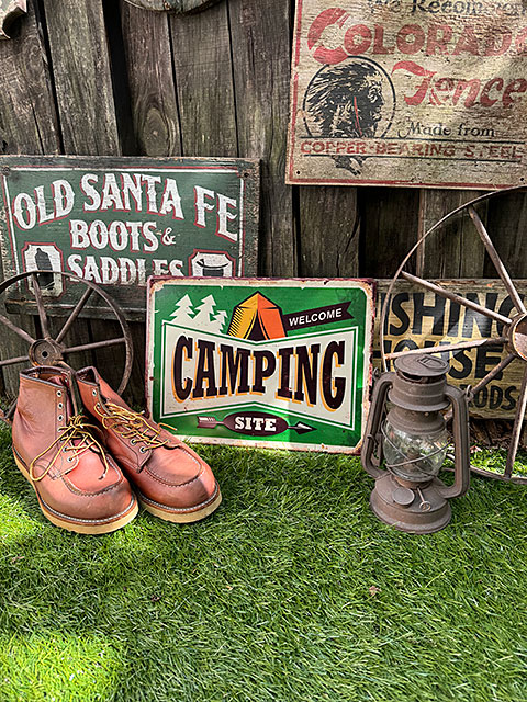 アウトドア　キャンプ　エンボスティンサイン　（キャンプサイト）　ブリキ看板　■　アメリカン雑貨　アメリカ雑貨 |  | 02