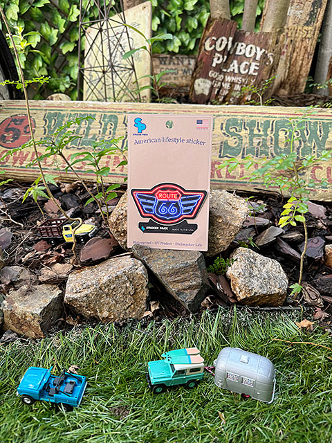 ステッカーパック　アウトドア　ステッカー　ルート66シリーズ　Lサイズ　（ルート66　ネオンサイン）　MADE IN U.S.A.　耐水＆耐光素材 |  | 02