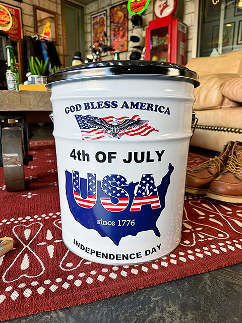 星条旗　オイル缶スツール　U.S.フラッグ ■ アメリカン雑貨 アメリカ雑貨 |  | 05