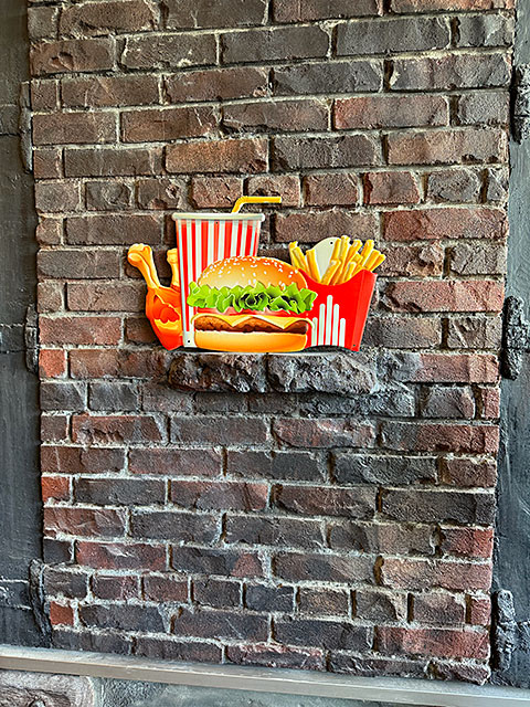 ハンバーガー＆ポテトセット　エンボスティンサイン　ブリキ看板　（リアルタッチ）　■　アメリカン雑貨　アメリカ雑貨 |  | 02