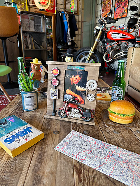 カスタムガレージ クラシックバイク ジオラマ フォトフレーム