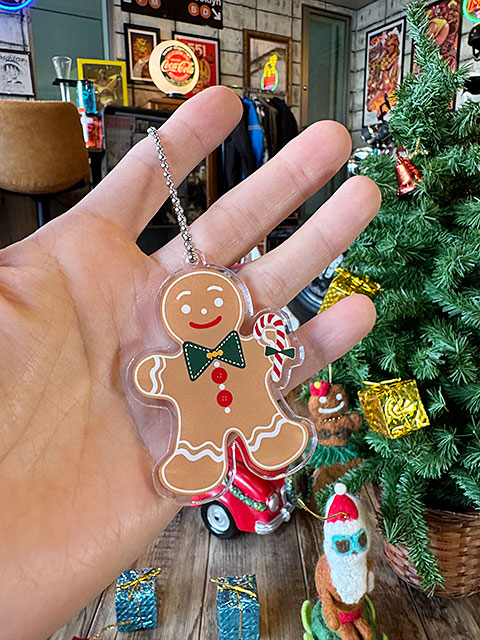 クリスマス アクリルキーホルダー （ジンジャーブレッドマン