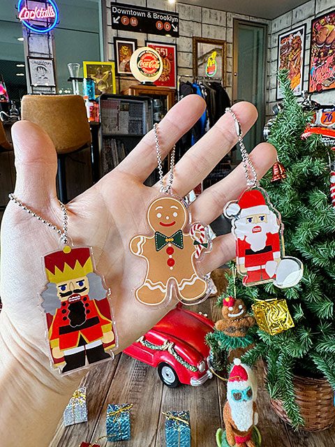 クリスマス アクリルキーホルダー （3個セット） □ アメリカン雑貨
