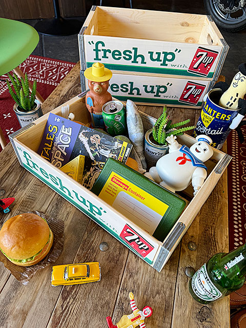 7up 瓶 コンテナ 収納 カゴ ボトルケース セブンアップ ビンテージ 雑貨