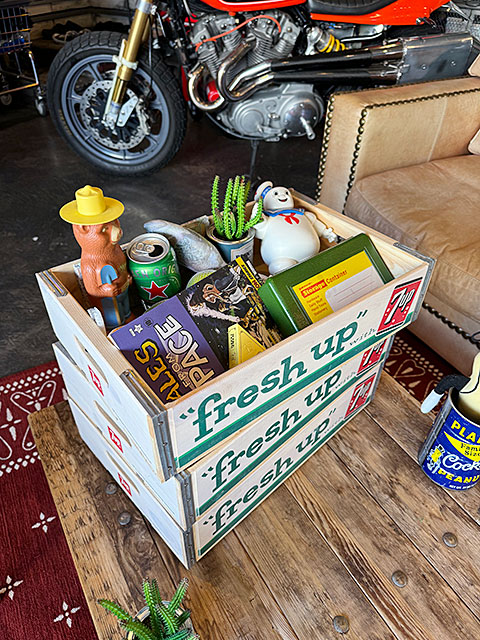 7UP　セブンアップ　ウッドクレート　ソーダ木箱　（ライトホワイト）　単品　■ アメリカ雑貨 アメリカン雑貨 |  | 08