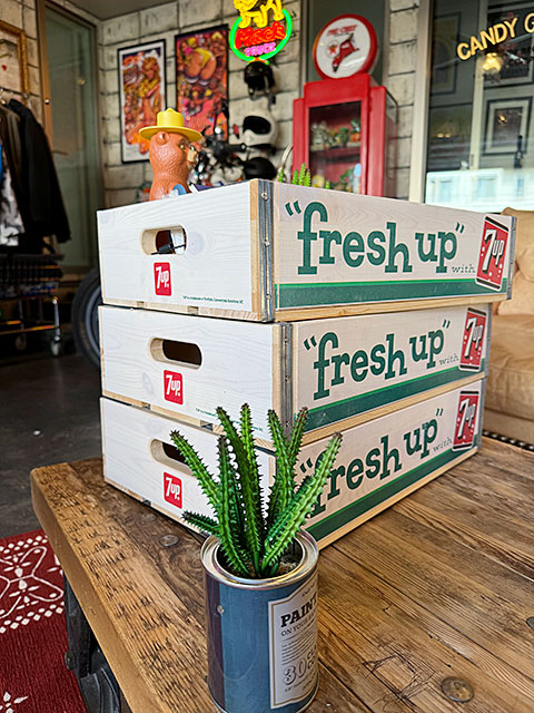 7UP　セブンアップ　ウッドクレート　ソーダ木箱　（ライトホワイト）　単品　■ アメリカ雑貨 アメリカン雑貨 |  | 10