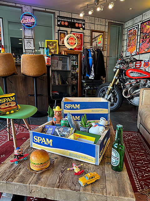 SPAM　スパム　ウッドクレート　ソーダ木箱　（イエロー＆ブルー）　単品　■ アメリカン雑貨 アメリカ雑貨 |  | 02