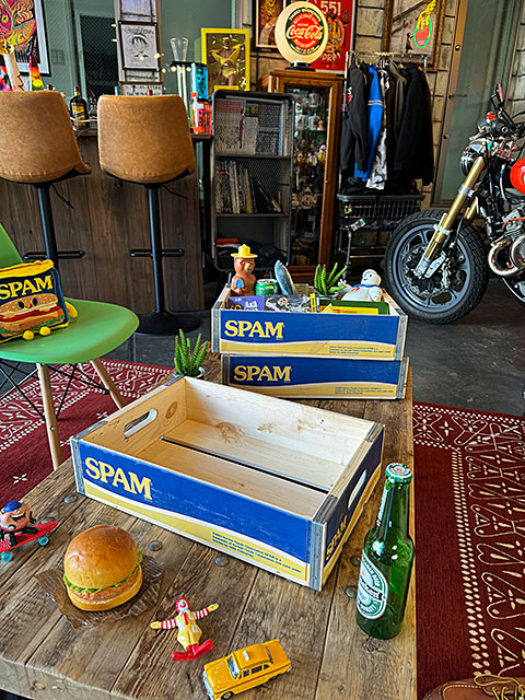 SPAM　スパム　ウッドクレート　ソーダ木箱　（イエロー＆ブルー）　単品　■ アメリカン雑貨 アメリカ雑貨 |  | 17