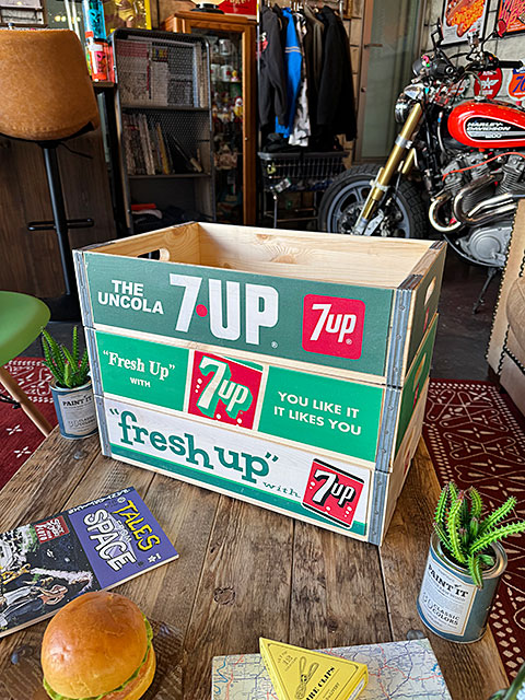 7UP　セブンアップ　ウッドクレート　ソーダ木箱（3個セット） ■ アメリカン雑貨 アメリカ雑貨