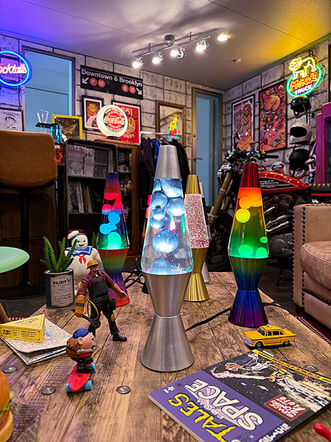 稀少な絶盤モデル！ Lava Lamp社 ラバライト 正規品 ラバランプ（メタル/クリア/シルバーボディ） アップトランスSサイズ付属