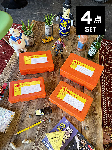 PENCO　ペンコ　ストレージコンテナ　4サイズセット　（オレンジ）　小物入れ　道具箱　救急箱　パーツケース　HIGHTIDE　ハイタイド 爆買 | 