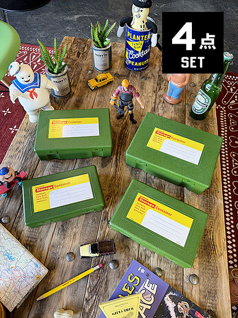 PENCO　ペンコ　ストレージコンテナ　4サイズセット　（グリーン）　小物入れ　道具箱　救急箱　パーツケース　HIGHTIDE　ハイタイド | 