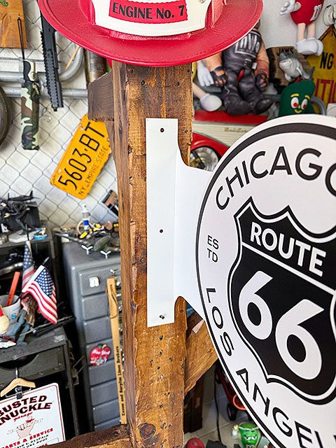 ルート66　サイド看板　両面プリント　フランジメタルサイン　（CHICAGO TO LOS ANGELES） ■ アメリカン雑貨 アメリカ雑貨 |  | 03