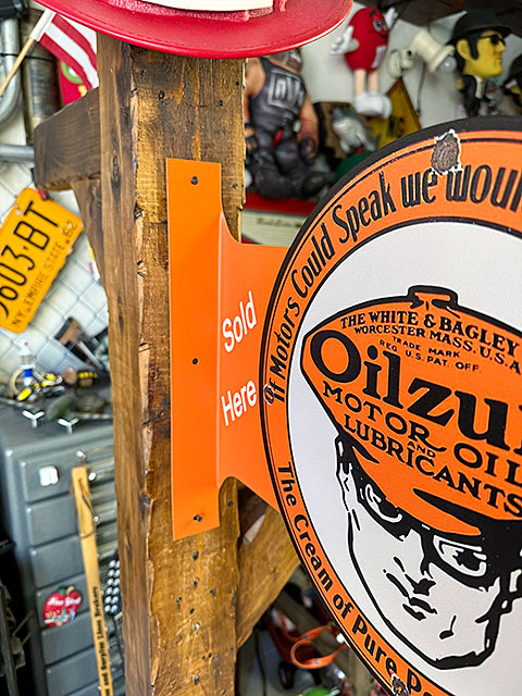 オイルザム　サイド看板　両面プリント　フランジメタルサイン　Oilzum　オイルズム ■ アメリカン雑貨 アメリカ雑貨 |  | 03