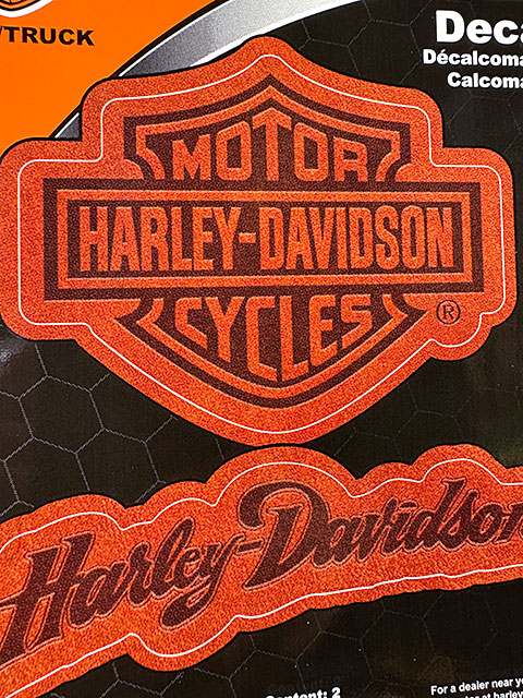 ハーレーダビッドソン　オフィシャルステッカー　デカール　（レザーロゴ/2P）　■ アメリカン雑貨 アメリカ雑貨 | Harley Davidson | 03