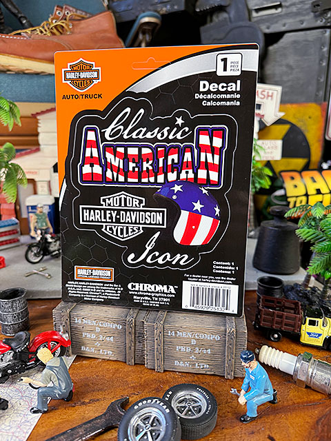 ハーレーダビッドソン　オフィシャルステッカー　デカール　（星条旗ヘルメット）　■ アメリカン雑貨 アメリカ雑貨 | Harley Davidson