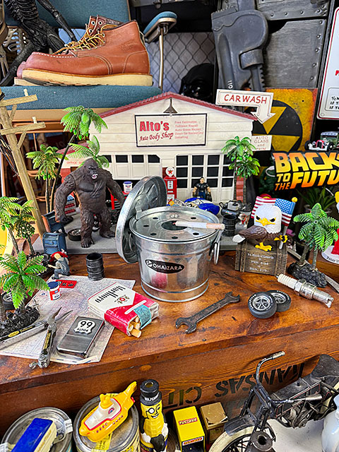 創業大正12年　熟練職人による手作り　日本製　オハイザラ　1Lサイズ　バケツ型　フタ付き　灰皿 ■ アメリカン雑貨 アメリカ雑貨 |  | 02