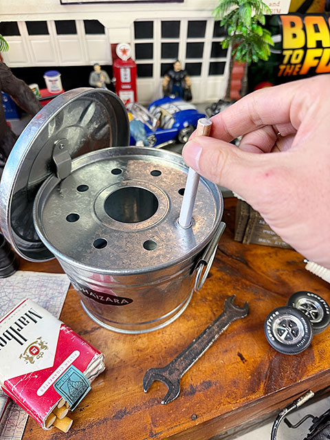 創業大正12年　熟練職人による手作り　日本製　オハイザラ　1Lサイズ　バケツ型　フタ付き　灰皿 ■ アメリカン雑貨 アメリカ雑貨 |  | 04