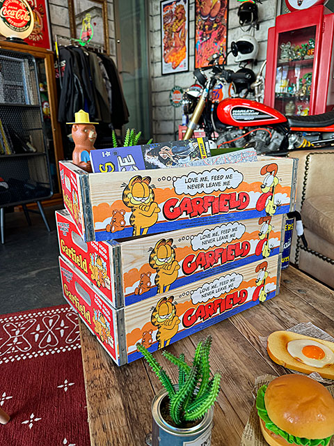 ガーフィールド　ウッドクレート　ソーダ木箱　（3個セット）　■ アメリカ雑貨 アメリカン雑貨 | 