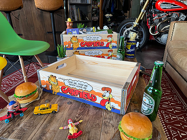 ガーフィールド　ウッドクレート　ソーダ木箱　（3個セット）　■ アメリカ雑貨 アメリカン雑貨 |  | 08