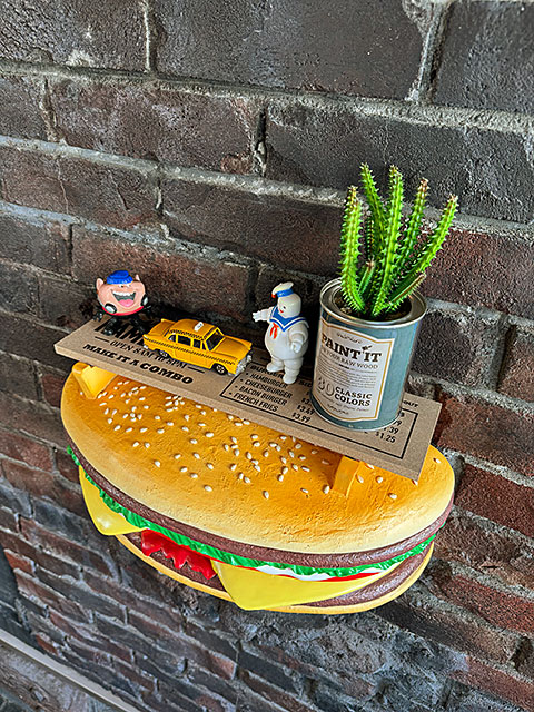 ハンバーガー シェルフ 壁掛け＆平置き □ アメリカン雑貨 アメリカ