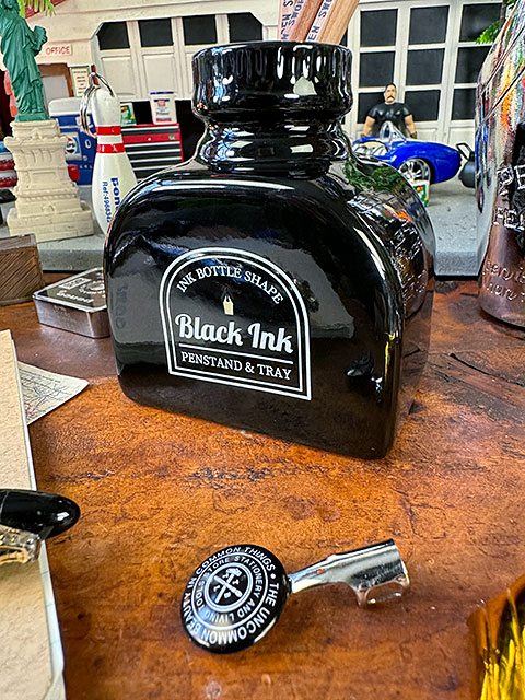 万年筆 インクボトル ペンスタンド＆トレイ （ブラック