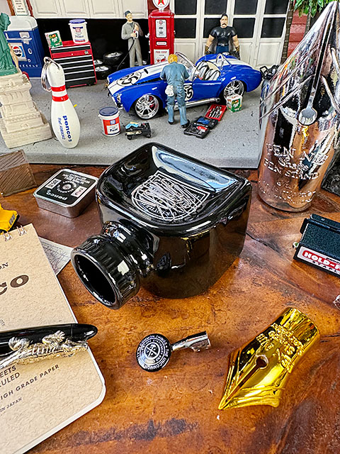万年筆 インクボトル ペンスタンド＆トレイ （ブラック