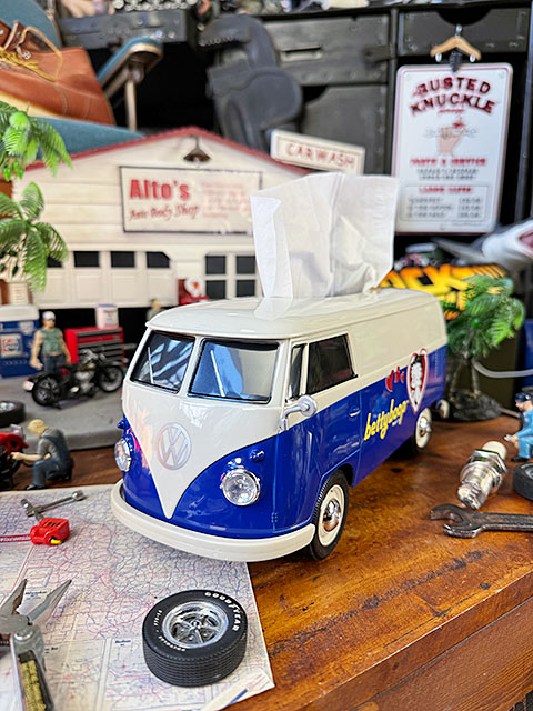 ベティ・ブープ　コラボモデル　ワーゲンバス　ティッシュボックス　（ツートンネイビー）　■　アメリカン雑貨　アメリカ雑貨 |  | 03