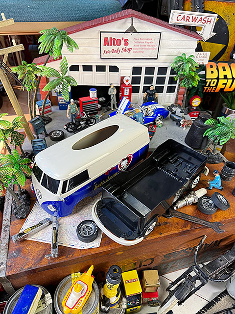 ベティ・ブープ　コラボモデル　ワーゲンバス　ティッシュボックス　（ツートンネイビー）　■　アメリカン雑貨　アメリカ雑貨 |  | 06