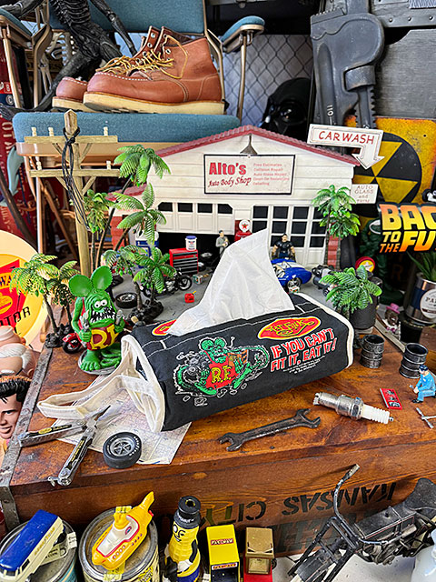 ラットフィンク　ティッシュカバー　（ブラック/IF YOU CAN'T FIT IT, EAT IT!）　■　アメリカン雑貨　アメリカ雑貨 | RAT FINK | 05