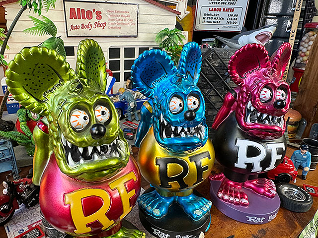 ダッツン希少ラットフィンクボビングヘッド暗闇で光るGLOW FINK 3体 RAT FINK（ラットフィンク） ファンコ ボビングヘッド （3体セット