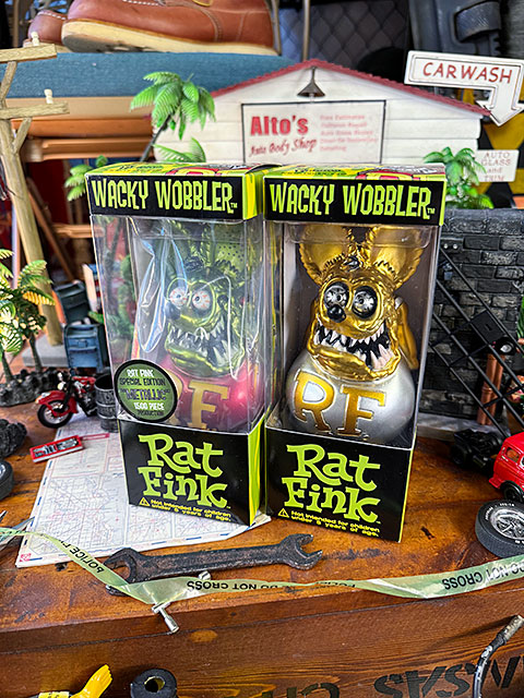 SALE★ラットフィンク フィギュア★濃グリーン＆ワインレッド★ラットフィンク ♧再入荷！【Rat Fink ラットフィンク】 PVCフィギュア LIMITED