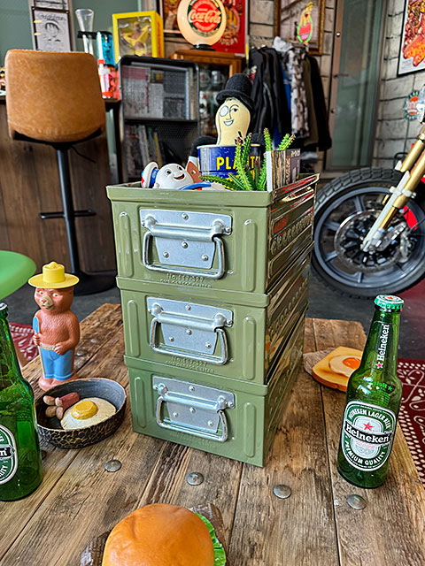 ダルトン　D.M.S.　ガレージボックス　6リットル　Sサイズ　（3個セット/オリーブ）　DULTON　■　アメリカン雑貨　アメリカ雑貨 爆買 | DULTON