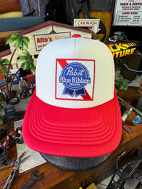 パブスト　ブルーリボン　ビアー　メッシュキャップ　帽子色＝ホワイト×レッド ■ アメリカン雑貨 アメリカ雑貨 |  | 06