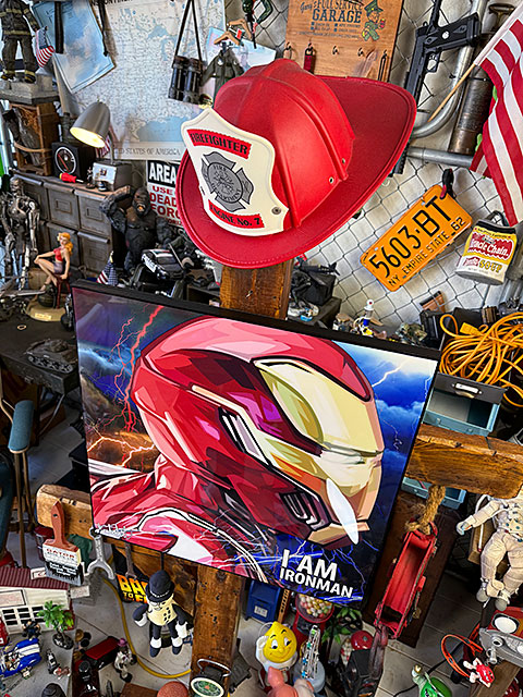 デカサイズ　Lサイズ　51cm　アイアンマン　ポップアートフレーム　（I AM IRONMAN）　■ アメリカン雑貨 アメリカ雑貨 |  | 01
