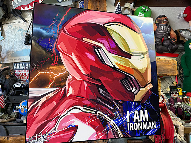 デカサイズ　Lサイズ　51cm　アイアンマン　ポップアートフレーム　（I AM IRONMAN）　■ アメリカン雑貨 アメリカ雑貨 |  | 02