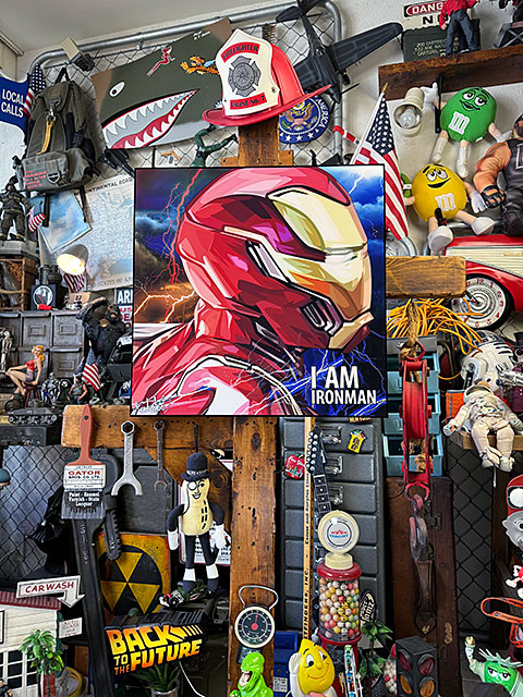 デカサイズ　Lサイズ　51cm　アイアンマン　ポップアートフレーム　（I AM IRONMAN）　■ アメリカン雑貨 アメリカ雑貨 |  | 03