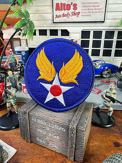 U.S. ARMY AIR FORCE　アメリカ陸軍航空軍　U.S.アーミーエアフォース　ミリタリーワッペン　（クラシックロゴ/ラウンド/Sサイズ） | 