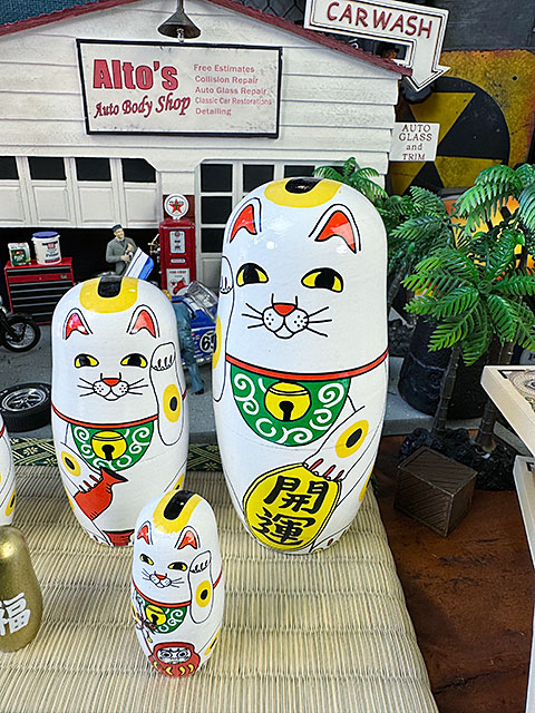 ラッキーキャット　マトリョーシカ　招き猫　※ミニ畳は付属しません ■ アメリカン雑貨 アメリカ雑貨 |  | 03