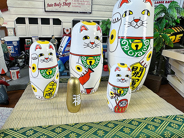 ラッキーキャット　マトリョーシカ　招き猫　※ミニ畳は付属しません ■ アメリカン雑貨 アメリカ雑貨 |  | 04