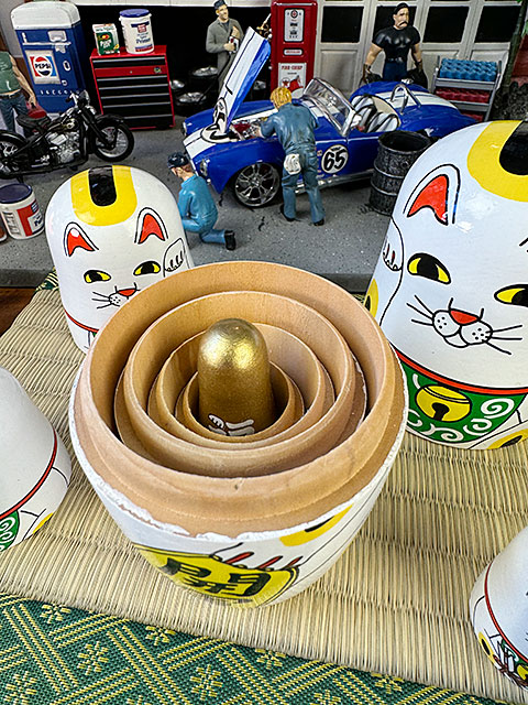 ラッキーキャット　マトリョーシカ　招き猫　※ミニ畳は付属しません ■ アメリカン雑貨 アメリカ雑貨 |  | 06