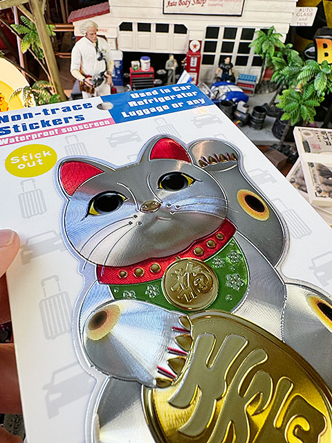 クルマにも貼れる！　招き猫　リフレクター　ステッカー　商売繁盛　千客万来　金運アップ ■ アメリカン雑貨 アメリカ雑貨 |  | 02