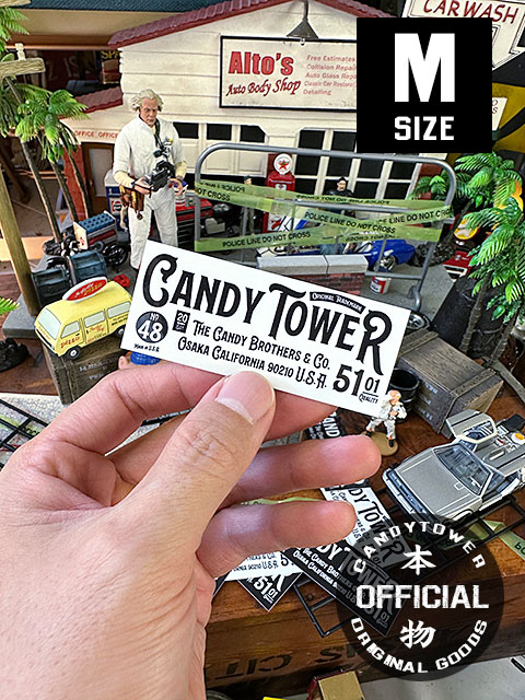 キャンディタワー　オフィシャル　ステッカー　Mサイズ　8.5cm　（ホワイト） ■ アメリカ雑貨 アメリカン雑貨 | 