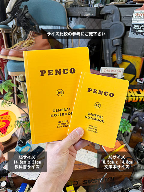 PENCO　ペンコ　ソフトPPノート　A5サイズ　（イエロー）　横罫 7mm　罫線　メモ帳　HIGHTIDE　ハイタイド ■ アメリカン雑貨 アメリカ雑貨 |  | 06