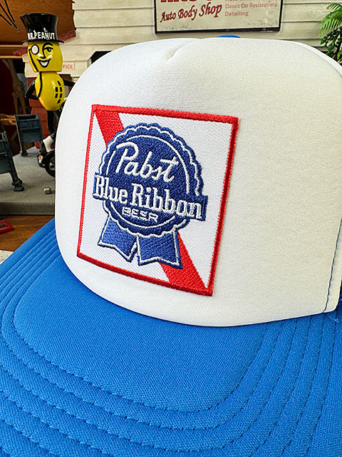 パブスト　ブルーリボン　ビアー　メッシュキャップ　帽子色＝ホワイト×ブルー ■ アメリカン雑貨 アメリカ雑貨 |  | 01