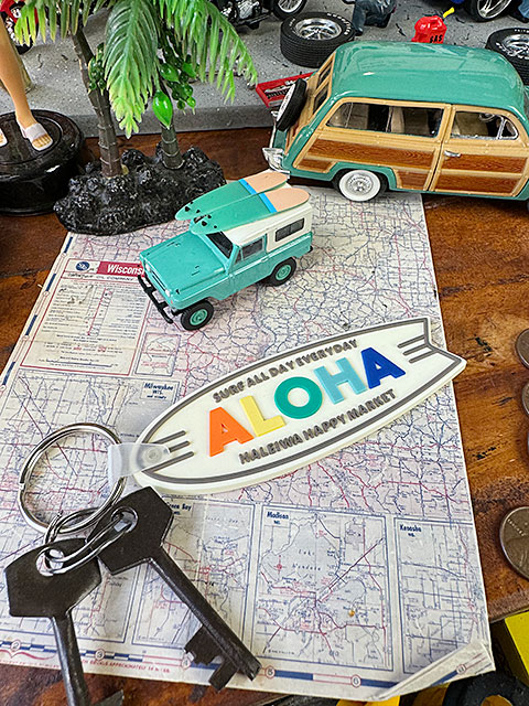 Yahoo! Yahoo!ショッピング(ヤフー ショッピング)ハレイワ　サーフボード　ALOHA　ラバーキーホルダー ■ アメリカン雑貨 アメリカ雑貨