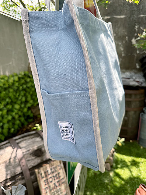 ハレイワ　キャンバストートバッグ　Lサイズ　（サックス） ■ アメリカ雑貨 アメリカン雑貨 |  | 05